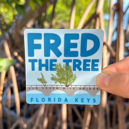 Fred the Tree 3” Square Sticker