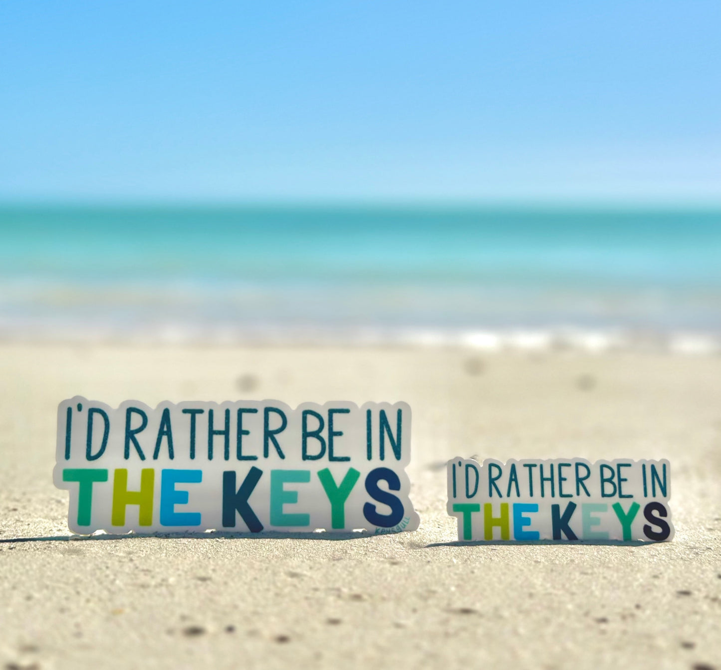 I'd Rather Be in the Keys Sticker 3"