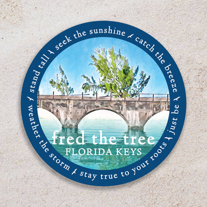 Fred the Tree 3” Round Sticker