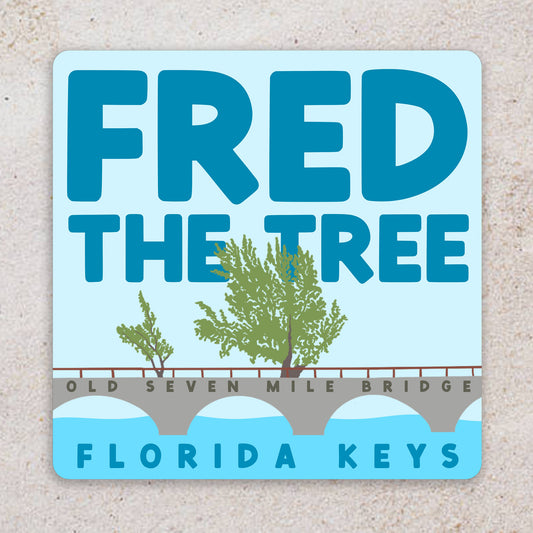 Fred the Tree 3” Square Sticker