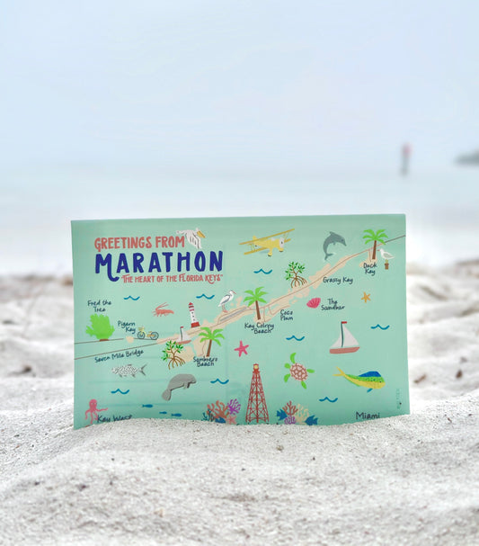 Greetings from Marathon Postcard