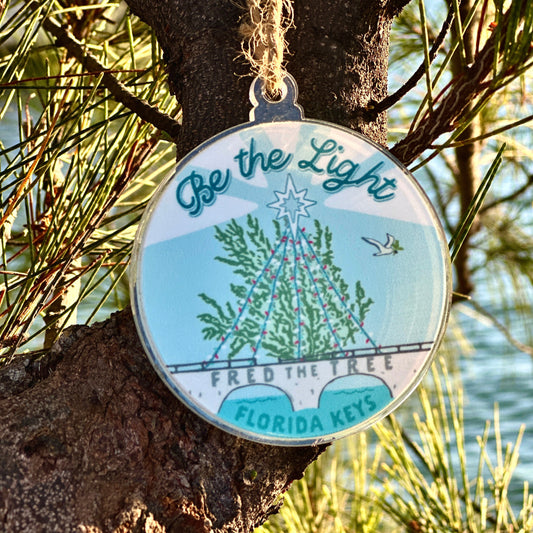 Fred the Tree Round Ornament - Be the Light