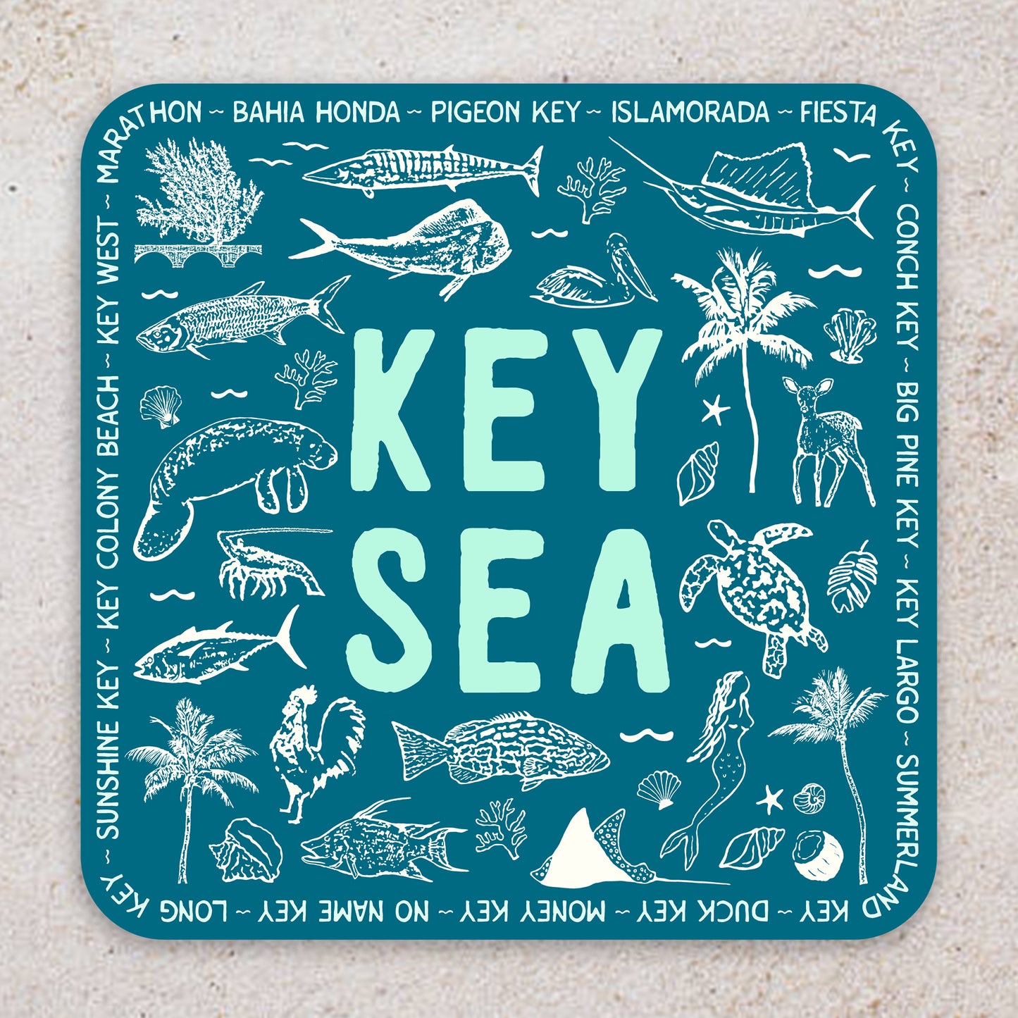 Keysea 3.5" Square Sticker